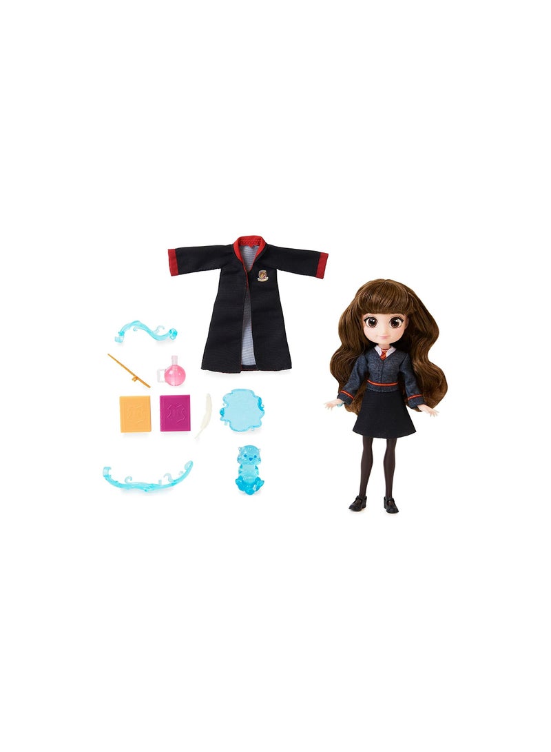 SPIN MASTER Wizarding World Harry Potter, 8-inch Hermione Granger Light-up Patronus Doll with 7 Doll Accessories and Hogwarts Robe, Kids Toys for Ages 5 and up - Image 3