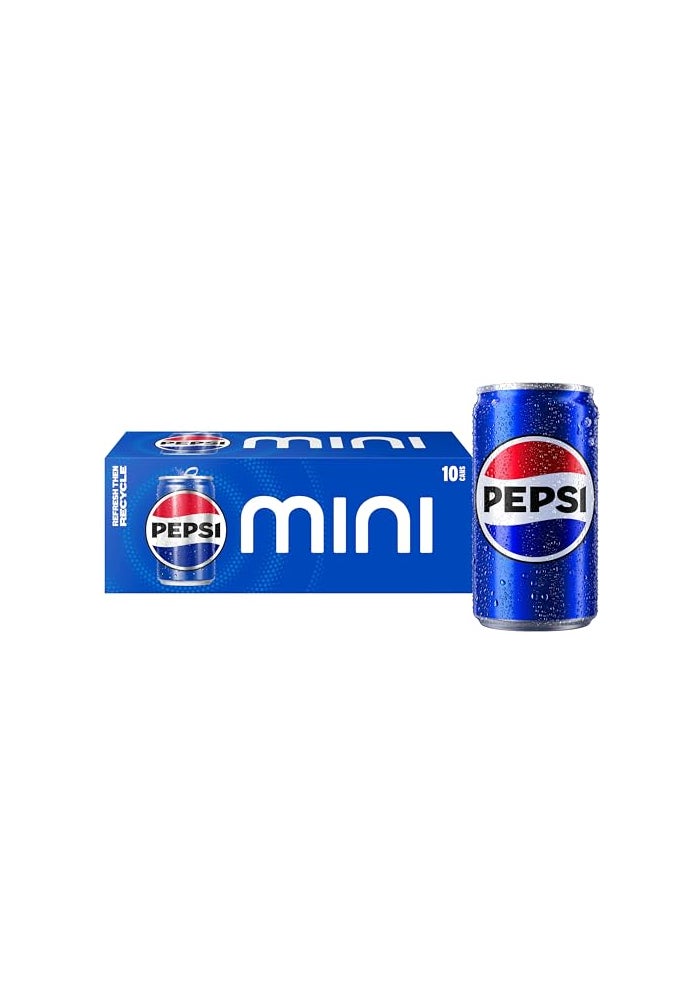 Pepsi Soda 75 Ounce Mini Cans 10 Pack Packaging May Vary - Image 1