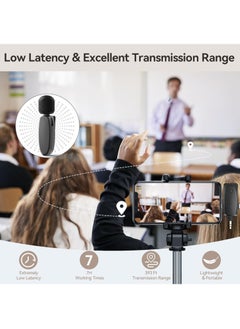 Generic 3-in-1 Wireless Lavalier Microphone for iPhone, Android, Camera and Laptop, 2.4G Ultra-Low Delay Double Mini Microphone Lapel Mic with Noise Reduction for Video Recording, Vlog, YouTube, TikTok  - Image 5
