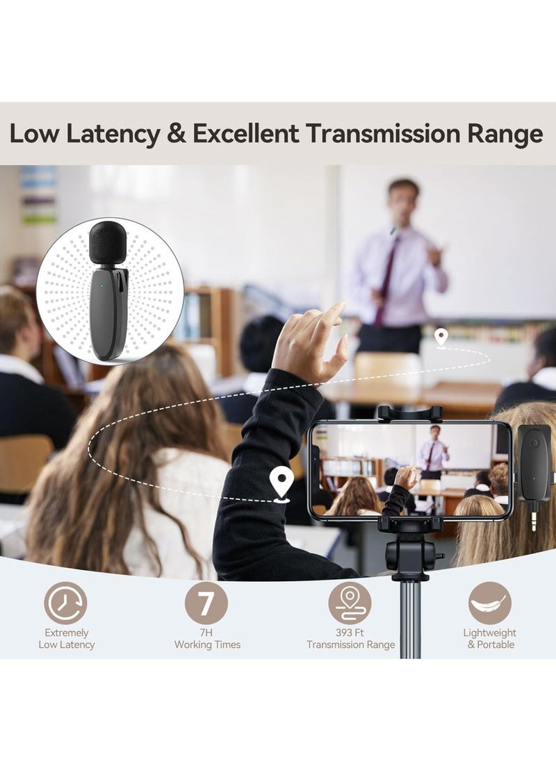 Generic 3-in-1 Wireless Lavalier Microphone for iPhone, Android, Camera and Laptop, 2.4G Ultra-Low Delay Double Mini Microphone Lapel Mic with Noise Reduction for Video Recording, Vlog, YouTube, TikTok  - Image 5
