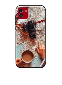 Protective Case Cover For Samsung Galaxy A03 Planning Next Adventure Design Multicolour