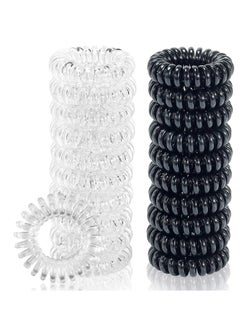 Spiral Hair Ties,Hair Elastics, No Crease Hair Bands Multi Color Waterproof Phone Cord Hair Scrunchies Hair Coils Accessories for Women Girls(20 Pack)