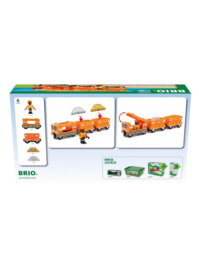 Brio قطار الشحن الذهبي BRIO World - 36049 | مجموعة قطار ألعاب للأطفال من عمر 3 سنوات فما فوق - Image 3