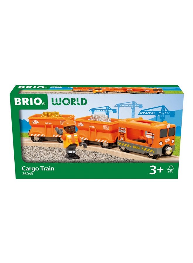 Brio قطار الشحن الذهبي BRIO World - 36049 | مجموعة قطار ألعاب للأطفال من عمر 3 سنوات فما فوق - Image 1