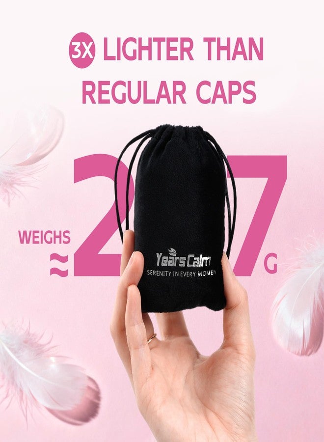 Years Calm Shower Cap for Women Waterproof Reusable – 27g Ultra Lightweight Double-Layer Shower Bonnet, Secure Fit for Long, Curly Hair, Travel & Spa (Pink - Image 2