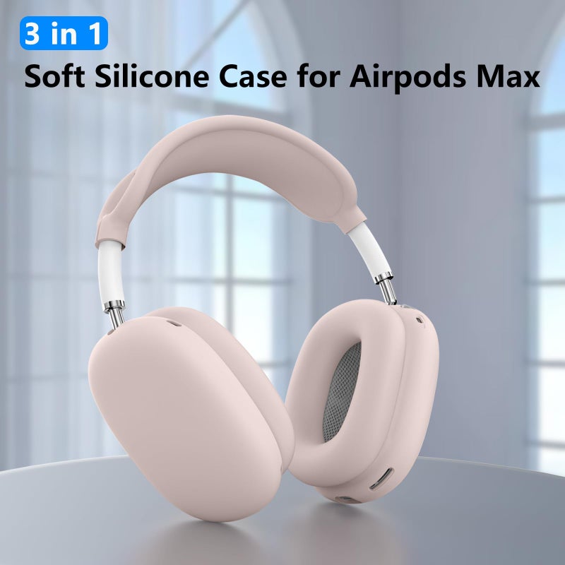 Polislime Silicone Case Cover for AirPods Max, Ear Pad Case Cover/Ear Cups Cover/Headband Cover for AirPods Max Headphones, Accessories Soft Silicone Protector for Apple AirPods Max New USB-C (2024) (Ivory) - Image 2