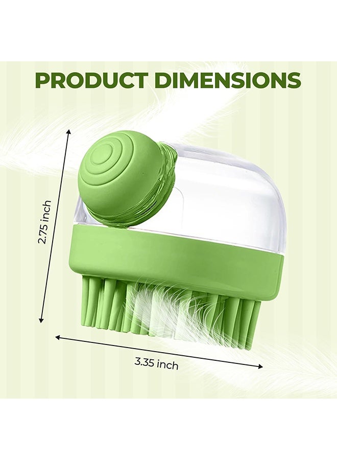 Multi-Functional Shower  Shampoo Massage Brush with Built-in Dispenser - Innovative Design Combines Deep Cleaning with Soothing Massage for Hair, Face  Body Care. for Men, Women  Kids (Light Green) - Image 2