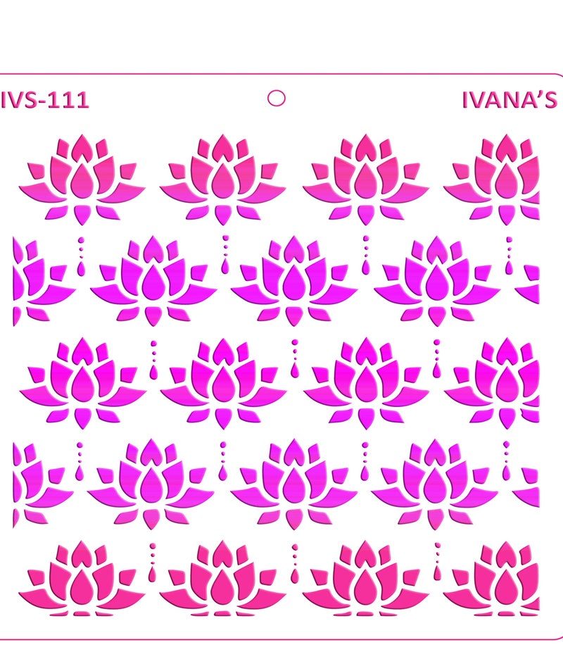 IVANA'S Art & Craft Stencil for Art & Craft, DIY Decorative Stencil for Painting on Canvas, Fabric, Cloth, Paper, Glass, Furniture and Wall, Size - 6 x 6 inch, Pack of 1, IVS-111, Off White - Image 2