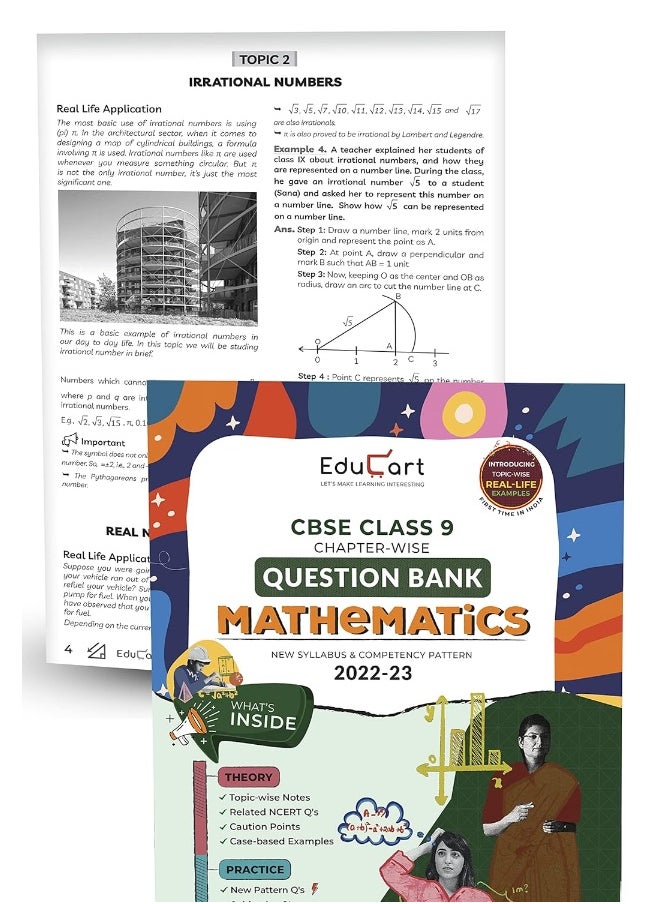 null - Educart CBSE Class 9 Combo of Science and Maths Question Banks for 2022-23 (Includes Chapter wise Theory & Practice Questions 2023) Edubooks - Image 1