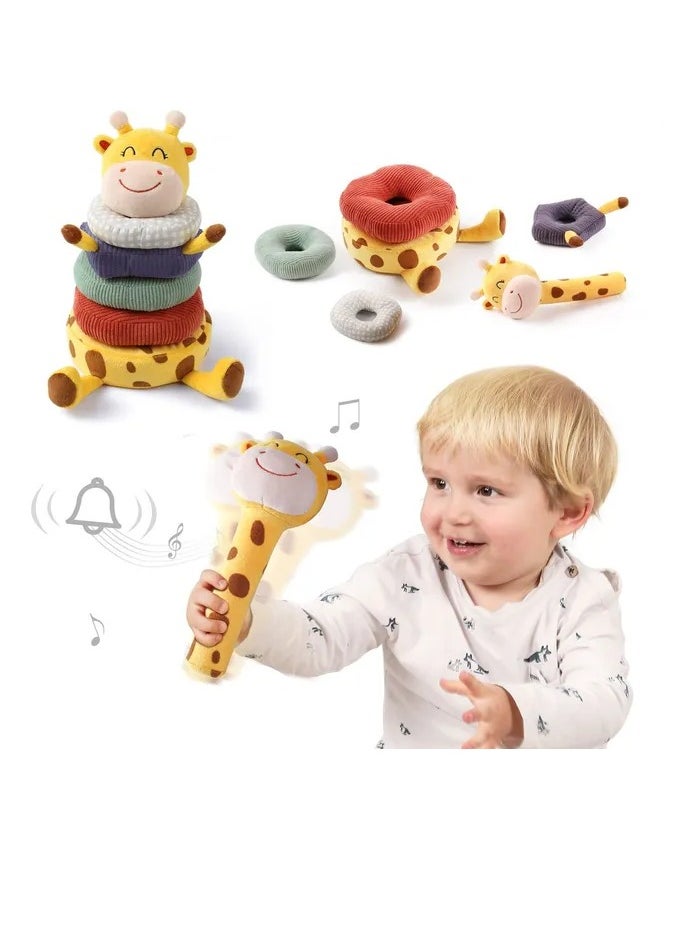 TUMAMA KIDS Tumama Plush Giraffe Soft Stacking Rings Stem Toy  - Image 2