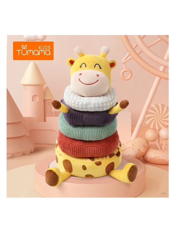 TUMAMA KIDS Tumama Plush Giraffe Soft Stacking Rings Stem Toy  - Image 3