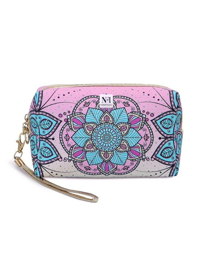 NFI essentials NFI essentials Printed Makeup Pouch Cosmetic Pouch for Women Travel Pouch Stationery Pouch for Girls Vanity Case Jewellery Organisers Pouch for Ladies  - Image 1