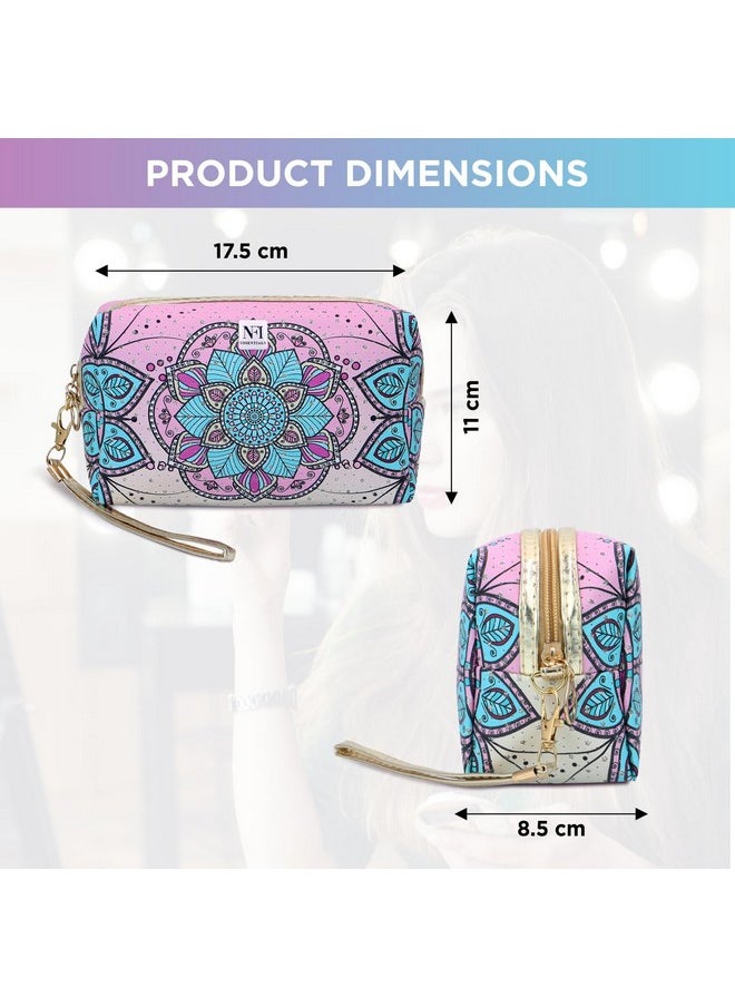 NFI essentials NFI essentials Printed Makeup Pouch Cosmetic Pouch for Women Travel Pouch Stationery Pouch for Girls Vanity Case Jewellery Organisers Pouch for Ladies  - Image 4