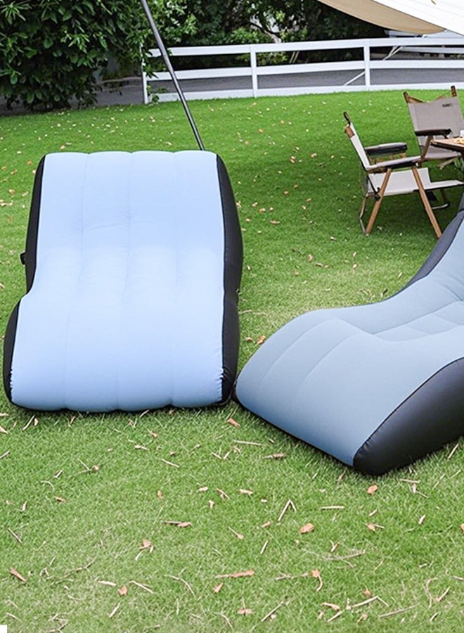 Generic Inflatable Sofa Portable S-Shaped Sofa Foldable Sofa Flocking Sofa Portable Nap Bed  - Image 4
