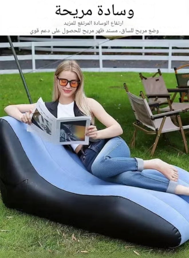 أريكة قابلة للنفخ أريكة محمولة على شكل حرف S أريكة قابلة للطي أريكة قابلة للطي أريكة قابلة للنفخ سرير قيلولة محمول - Image 1