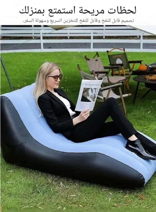 أريكة قابلة للنفخ أريكة محمولة على شكل حرف S أريكة قابلة للطي أريكة قابلة للطي أريكة قابلة للنفخ سرير قيلولة محمول - Image 4