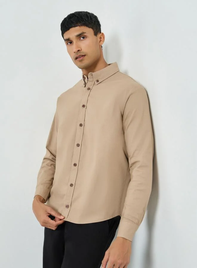 ستايلي قميص قطني بقصة مريحة