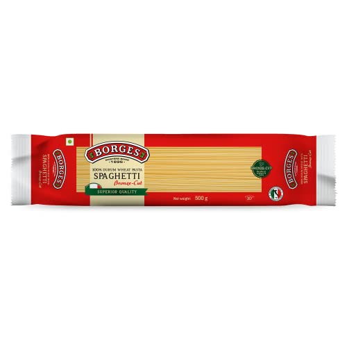 Borges Spaghetti Source of Protein, Cholestrol Free, Cooked in 10 Minutes, 100% Durum Wheat Pasta - 500 grams - Image 1