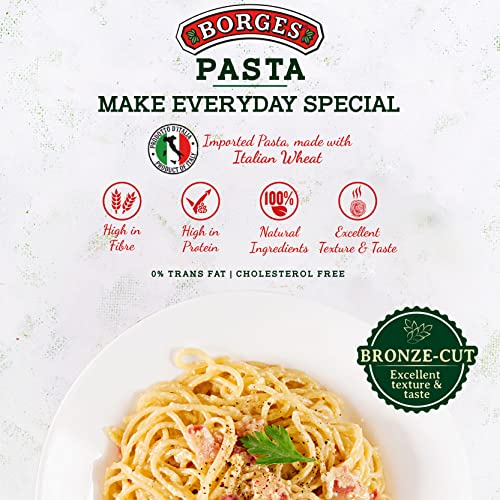 Borges Spaghetti Source of Protein, Cholestrol Free, Cooked in 10 Minutes, 100% Durum Wheat Pasta - 500 grams - Image 3