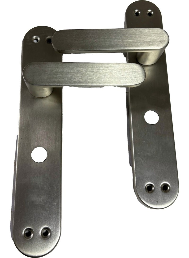 Handel Stainless Steel Bathroom Door Handle Set – Modern Bathroom Door Hardware (Regency Finish)