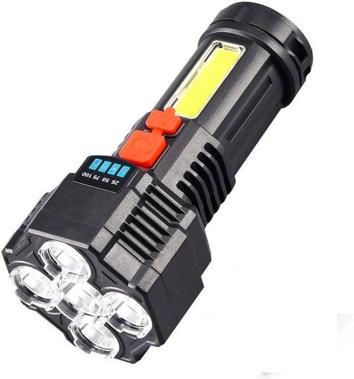 Care4 Care 4 Strong Bright 5 LED 1cob Flashlight USB Rechargeable Flashlight Torch Black 14 cm Rechargeable - Image 1