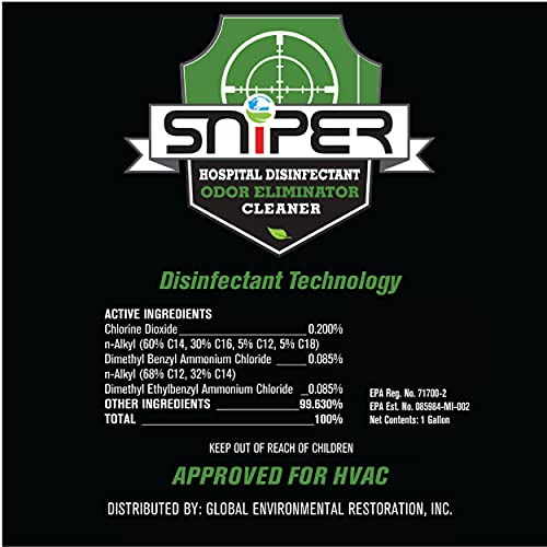 SNiPER Hospital Disinfectant, Odor Eliminator & All-Purpose Cleaner, 1 Gallon - Image 2