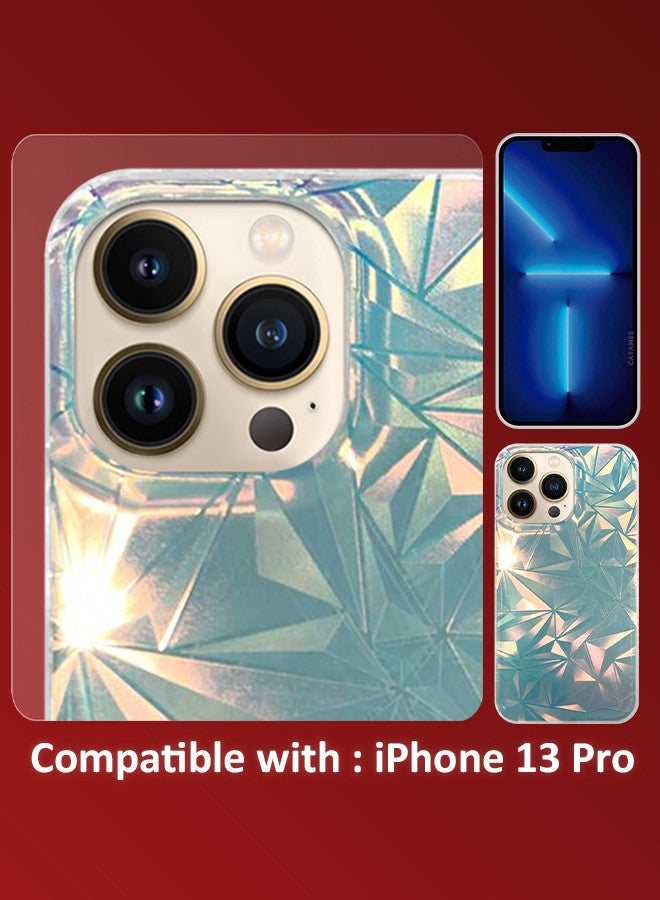 CATANES iPhone 13 Pro Holographic Abstract Art Case Cover Gradient Rainbow Color Effect Aesthetic Painting Geometric Pattern Back Cover  - Image 4