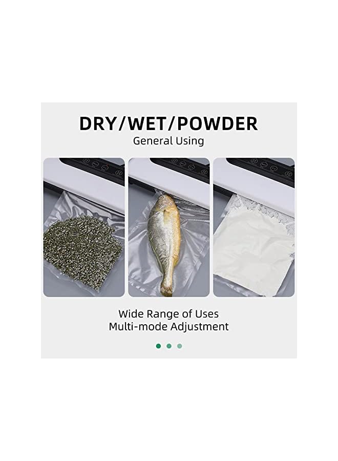 Occuwzz Vacuum Sealer Machine,Sealing Machine With 10 Vacuum Sealer Bags,Dry & Moist Modes, Easy To Clean,For Meat Or Wet Food In Home Kitchen - Image 5