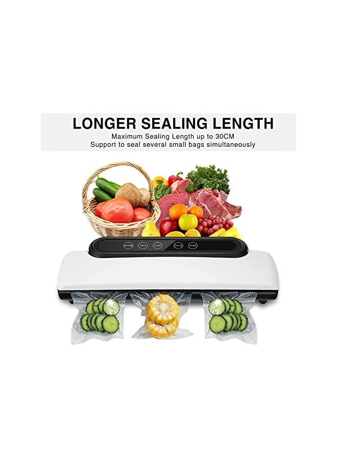 Occuwzz Vacuum Sealer Machine,Sealing Machine With 10 Vacuum Sealer Bags,Dry & Moist Modes, Easy To Clean,For Meat Or Wet Food In Home Kitchen - Image 2
