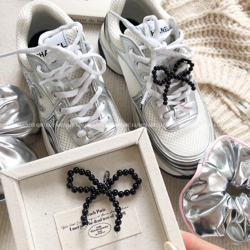New Fashion Trend Pearl Shoes Flower Bow Tassel Shoe Buckle Hanging Ornaments Chanel Style Pendant Shoes Accessories - Image 4