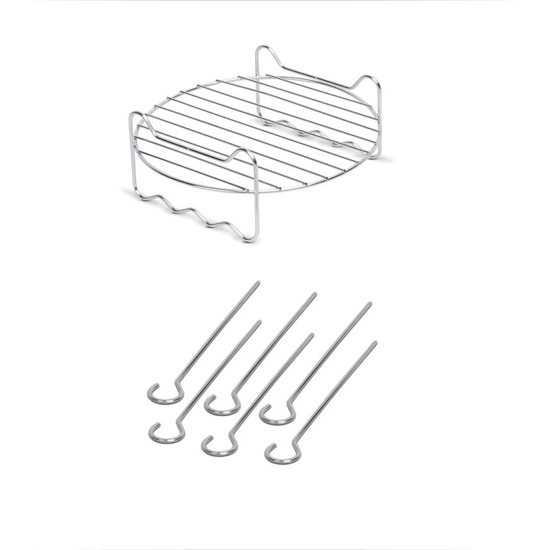 Philips Airfryer Party Sizzler Kit with Double layer grill rack, skewers, HD9815/01, Compatible with Large Airfryer - Image 1