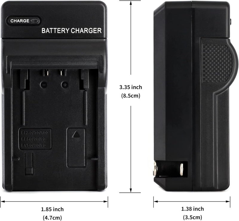 Norifon NP-FH50 Wall Charger for Sony DCR-DVD108 DCR-DVD610 DCR-DVD105 DCR-HC21 DCR-HC52 DCR-HC38 DCR-SR45 DCR-SR47 DCR-SX85 DCR-SX45 DCR-SX44 HDR-SR11 HDR-SR12 HDR-XR160 and More with Foldable Plug - Image 4