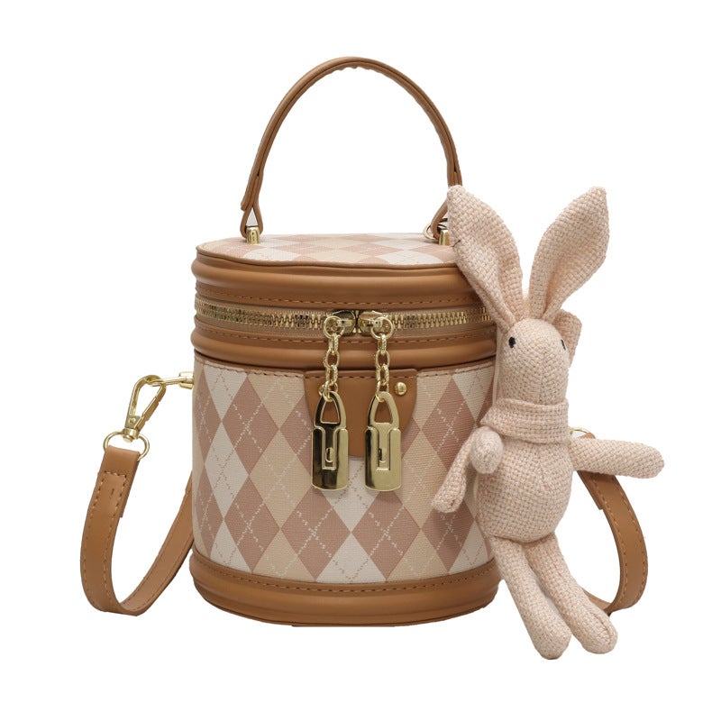 Casual Diamond Cylindrical Bag Women'S Bag Summer Fashion Casual Crossbody Bag Popular Satchel Bucket Bag For Women - Image 5