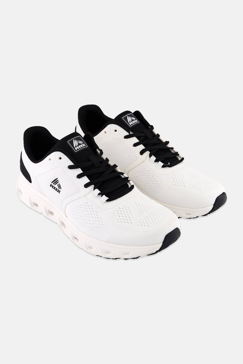 RBX Men Brand Logo Lace Up Training Shoes, White - Image 1