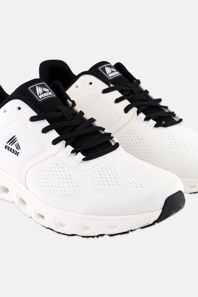 RBX Men Brand Logo Lace Up Training Shoes, White - Image 3
