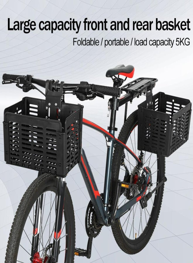 WEST BIKING Bicycle Basket Foldable Basket Cycling Carryings Pouch Luggage  Cycling Container Bike Carry Case Cycling Accessories Handlebar Foldable Pannier - Image 4