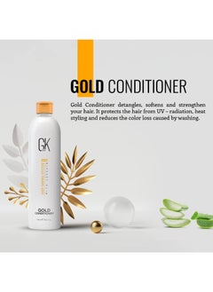 GK Hair Gold Conditioner (8.5 Fl Oz/250ml) Hair Moisturizing Shine and Protection With Argan Oil, Shea Butter, Natural Oils All Hair Types  - Image 4