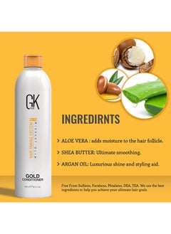 GK Hair Gold Conditioner (8.5 Fl Oz/250ml) Hair Moisturizing Shine and Protection With Argan Oil, Shea Butter, Natural Oils All Hair Types  - Image 5