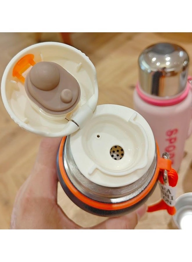 Remy Belle Sports Water Bottle Gym Stainless Steel Portable 680ml Thermos Sport Metal Drink Vacuum Insulated for Kids School Boys Girls Women Men (White) - Image 2