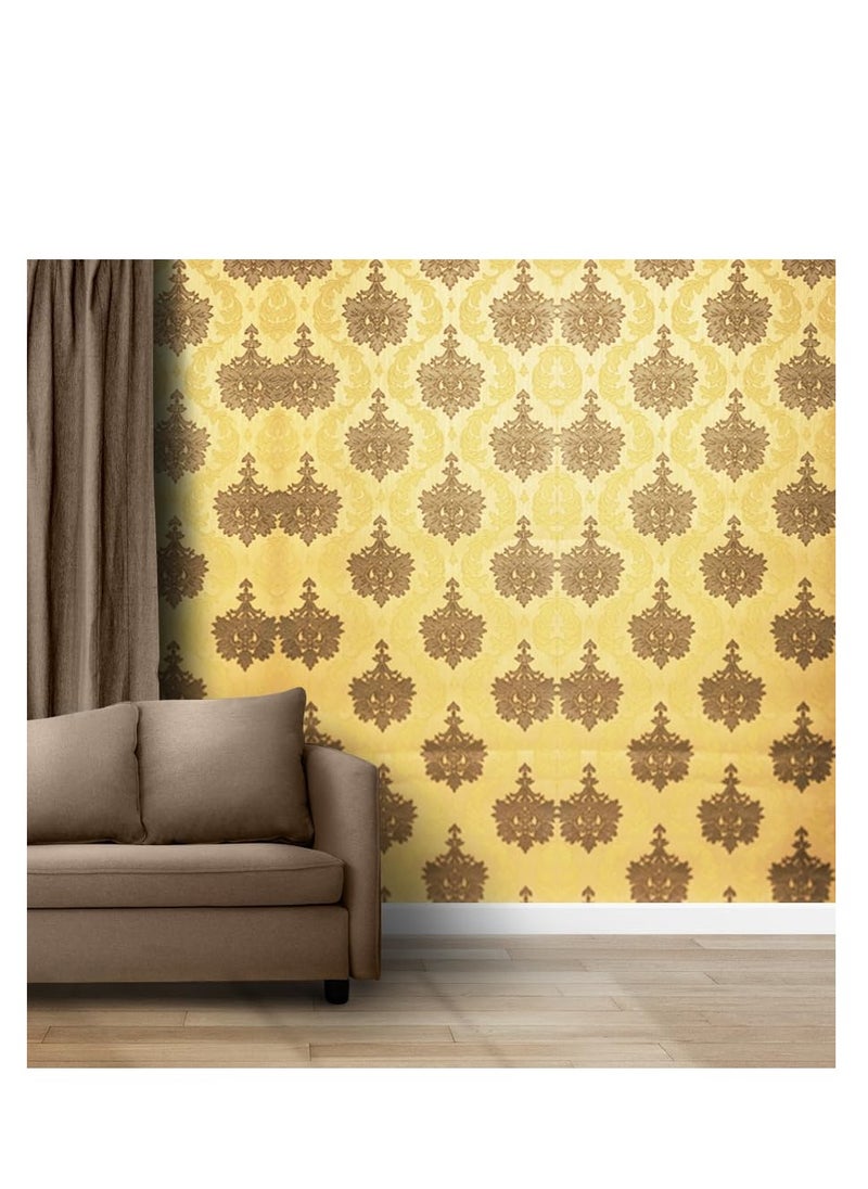 MAF Wallpaper MAF Wallpaper BR200205 Embossed Vintage Design Wallpaper, Preminum Limited Edition Wallpapers, Non-Woven Wallpaper for living room, bedroom, study, TV background, hotel, office & more - Yellow/Black  - Image 2