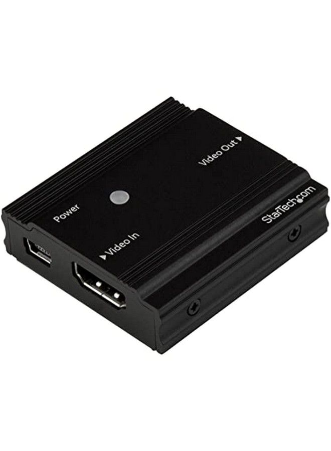 Startech.com 115 Ft. (35 M) 4K Hdmi Extender Hdmi Extender Up To 4K60 Amplifier Booster Hdmi To Hdmi Booster (Hdboost4K) Black - Image 1