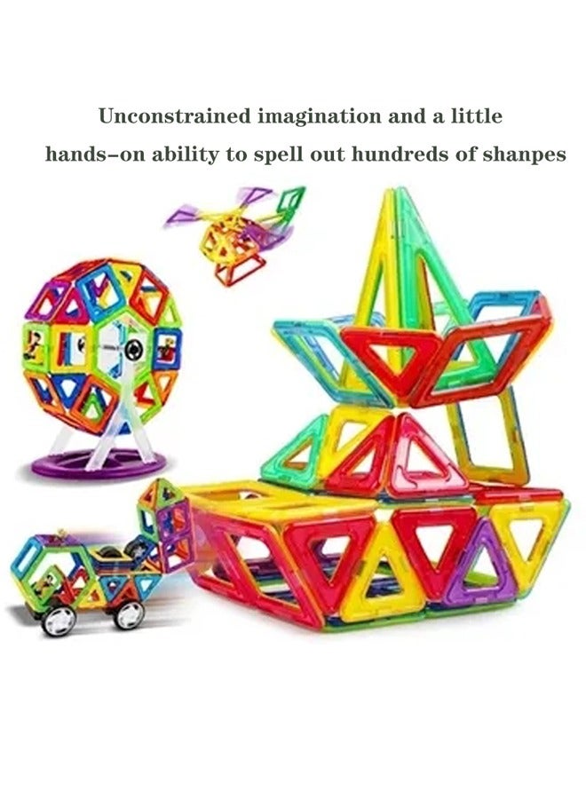 Loquat Magnetic Building Blocks, 97 Pieces Magnet Building Blocks Set, Magnetic Toys Building Kits for Kids, Educational Toys for Kids Brain Learning  - Image 2