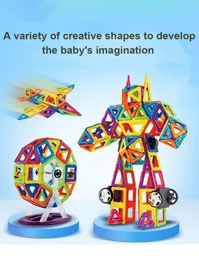 Loquat Magnetic Building Blocks, 97 Pieces Magnet Building Blocks Set, Magnetic Toys Building Kits for Kids, Educational Toys for Kids Brain Learning  - Image 3