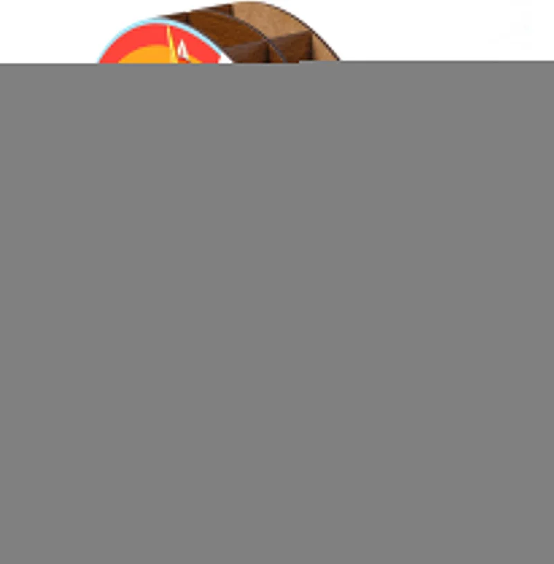 نوتبا Wooden Thinking Unicorn Rainbow Ruled Desktop Pencil Holder Box Organizer for Kids GK105