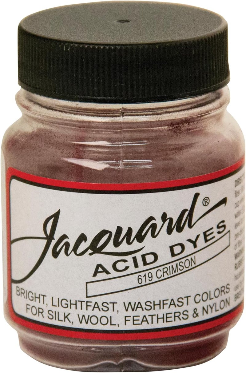 Jacquard Acid Dye 1/2oz Jar in Crimson - Vibrant Dye for Wool, Silk, Alpaca, Feathers, and Nylon - Image 1