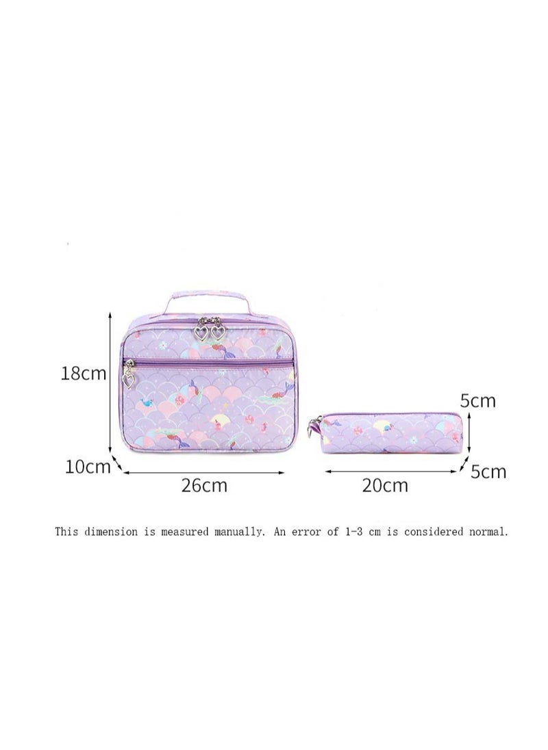 Taiahiro New three-piece set of schoolbags for primary and secondary school students with Marine element printed patterns and large-capacity campus backpacks.  - Image 4