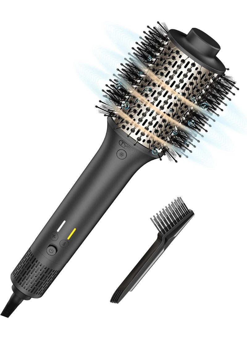 TYMO Blow Dryer Brush TYMO HighSpeed Hair Dryer Brush for Fast Dry and Style Hot Air Blowout Brush One Step Volumizer with 200M Negative Ion for Smooth FrizzFree 