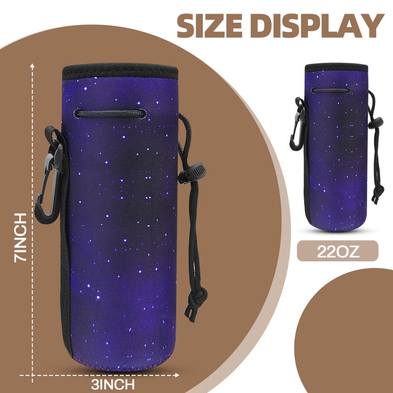 ALEIFLE Water Bottle Carrier,Insulated Neoprene Water Gym Travel bottle Holder Bag Protector Sleeve Case Pouch Cover 0.6L or 0.75L, Great for Stainless Steel Bottles (Star) - Image 2