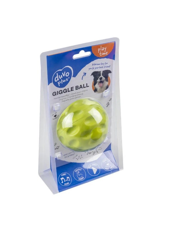 Duvo + Duvo+ Dog Toy Giggle Ball 9cm[Color - Green] - Image 1