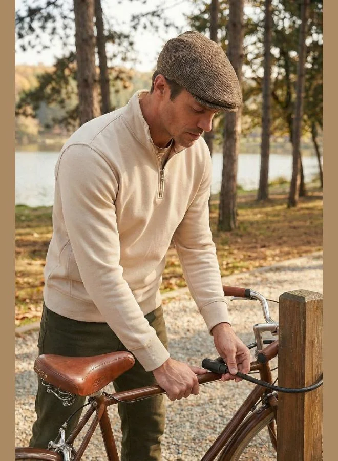 Buratti  Buratti Cotton Regular Fit Half Zipper Stand Collar Sweat Men's SWEAT 59052592 for Men | Best Price UAE